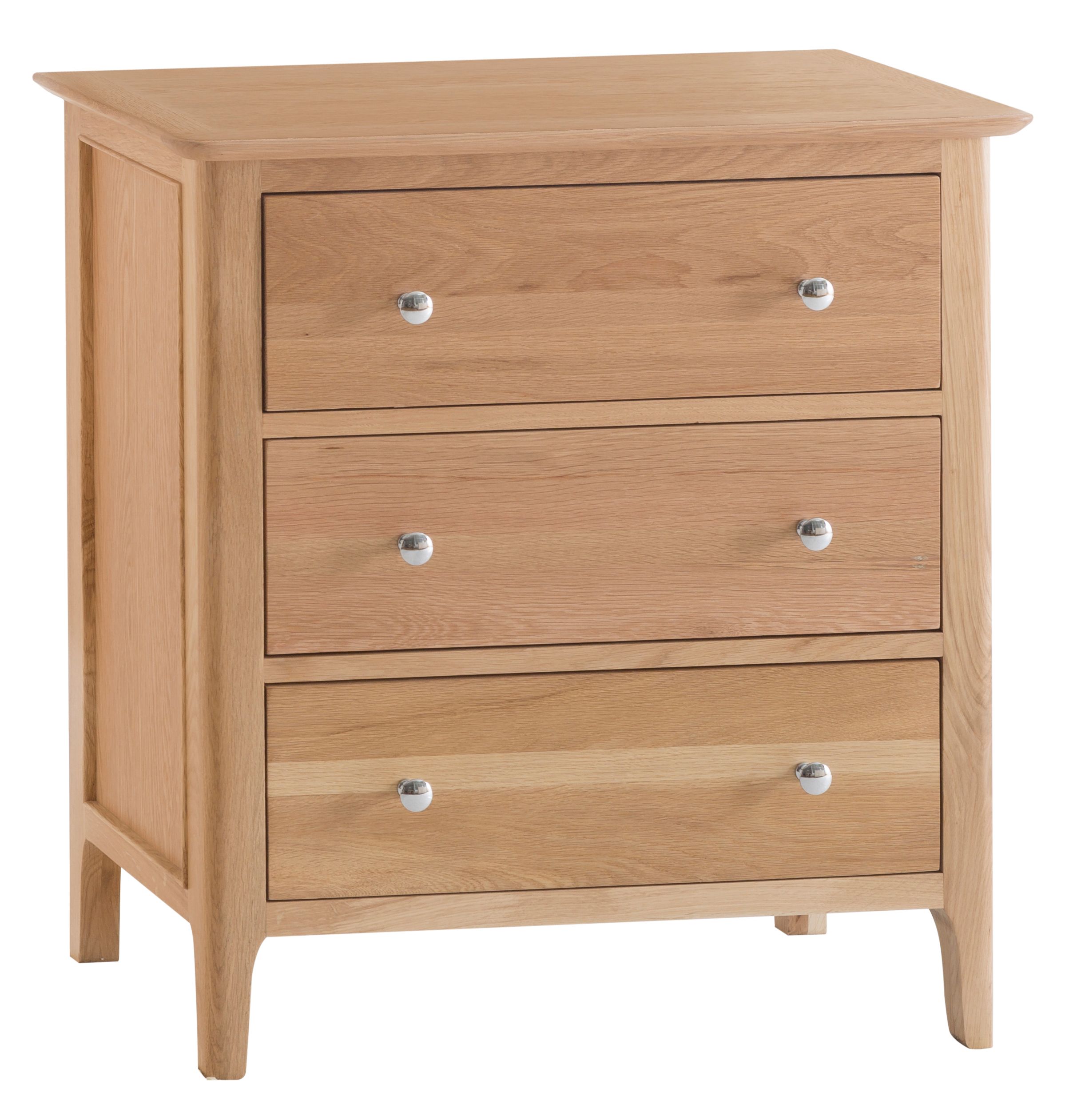 NEWPORT OAK 3 Drawer Chest Bedroom Furniture Alexander Ellis